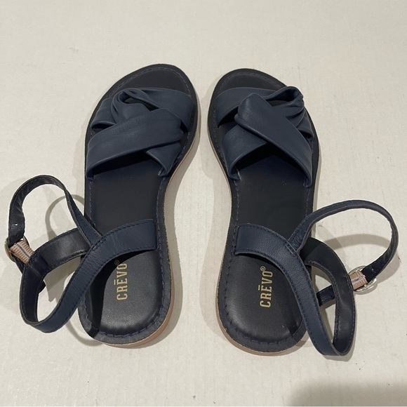 Women’s Crevo Lark Blue Leather Sandals Size 8.5 US! - Picture 9 of 10